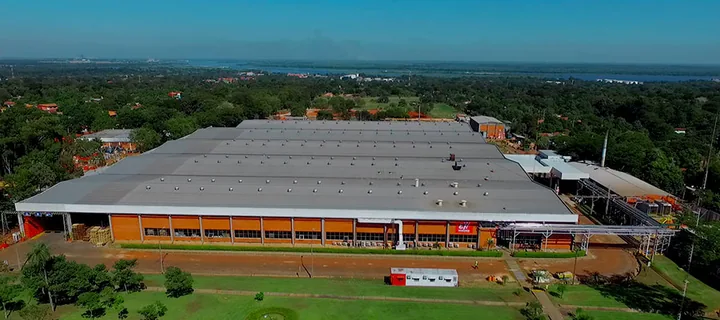 Vista aérea de la planta de Bebidas del Paraguay