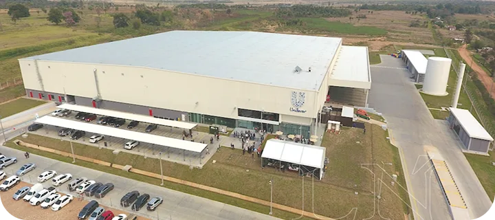 Vista aérea de la planta de Unilever en Paraguay